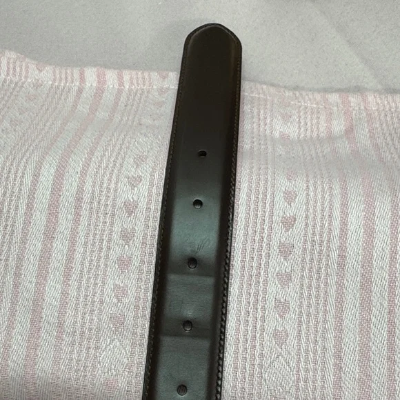 COACH Men's Brown Leather Belt with gold Buckle Size 40 - Picture 5 of 7